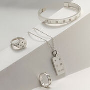 Tate silver bangle bracelet